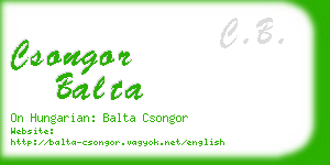 csongor balta business card